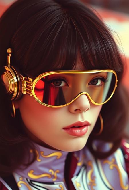 avant-garde , gold and chrome, 1970s, lofi japan