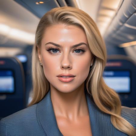 <lora:charlottemckinney_sdxl:1>  charlottemckinney a beautiful woman, beautiful bone structure,upper body, flight attendant, Air France, KLM, British Airways, bold scarf, first class cabin, Boeing, sunrise,  beautiful bone structure, 4k textures, soft cinematic light, adobe lightroom, photolab, hdr, intricate, elegant, highly detailed, sharp focus, ((((cinematic look)))), soothing tones, insane details, intricate details, hyperdetailed, low contrast, soft cinematic light, exposure blend, hdr,