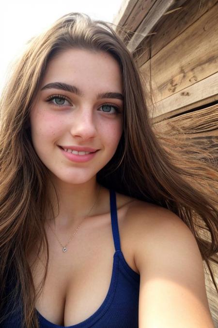Beauty girl, small, 18 yo, young, micro crop top, HDR, photorealism, girls, real skin, realistic, young innocent face, nice face, vibrant colors, sharp focus, tan, thin nose, sensual full lips, mole, windy, shiny skin, shiny hair, wonderful eyes, beautiful hair, busty, bracelets, piercings, 18 years old, petite, small, tiny, blush, happy, cleavage