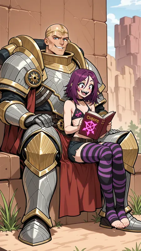 Warhammer 40K - Cultgar Cultist-chan X Lorgar Aurelian