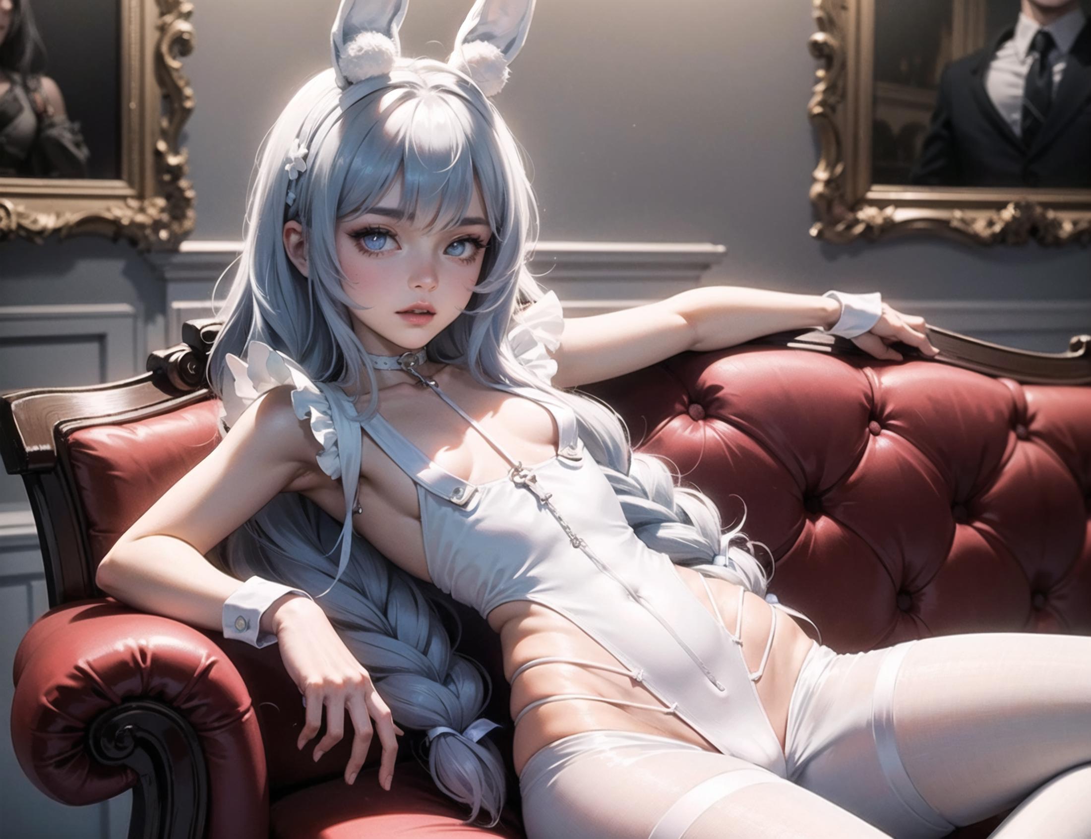 Le Malin Listless Lapin (Azur Lane) | ル・マラン 昼寝好きのラピヌ | 恶毒 懒懒的白兔（碧蓝航线） image by Bakazaya