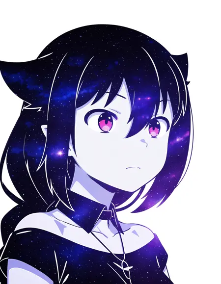 Galaxy/Cosmic Silhouette Fill Effect (Style)
