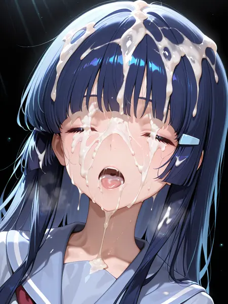 cum covered face