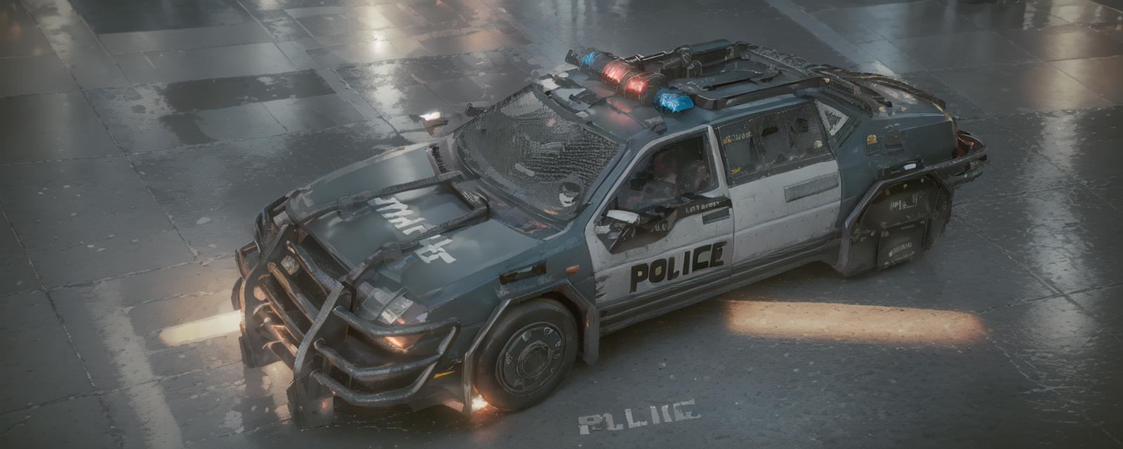 Cyberpunk 2077 NCPD Car (Hella EC-H I860 Enforcer) image by ehowton