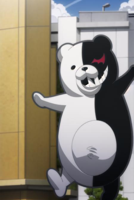 monokuma, <lora:monokuma s1-lora-nochekaiser:1>,
monokuma, smile, teeth, grin, no humans, bear,
BREAK ,
BREAK outdoors, classroom,
BREAK looking at viewer