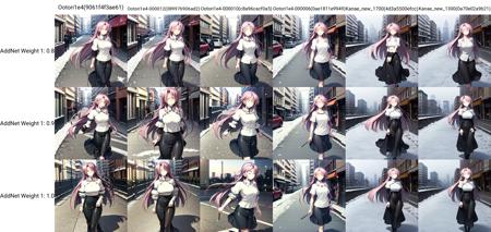 solo, Ootori Kanae, pink hair, long hair, closed eyes, angry, t-shirt, long skirt, walking, winter, city, snow