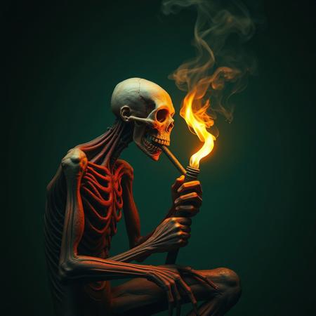 Fleshless and in perpetual agony, the floridian crack fiend lights the crack pipe to suppress the pains of existence