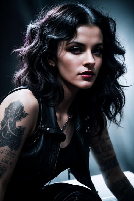 VivienL_SoloTI_v1,
Punk rock-inspired attire, featuring edgy and rebellious fabrics, energetic and rebellious pose, low-angle shot, (gritty and bold tones, gritty and raw editing), (Rock Concert Setting, with a high-energy and rebellious atmosphere), fierce and intense eyes, a rebellious and defiant expression, bold and dark lips, (rebellious gaze: 1.1), punk-inspired accessories with a rock and roll edge, (rock concert shot: 1.3), (dramatic and dynamic lighting, creating a high-energy and edgy atmosphere with strong contrasts and dramatic shadows),
<lora:add_detail:0.8>,<lora:LowRa:0>