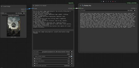 Qwen 3 VL node for ComfyUI + Qwen 3 VL (Heretic, uncensored) model Node only