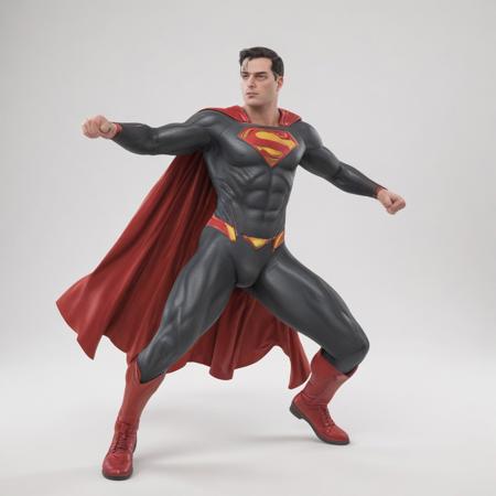 superman action pose, contest winner, high fashion superpowers, power, have a call to action, connectedness, inspired by Herb Aach, featured on artsation, 3dexcite, technology and magic, trending on artstation, red and black scheme, white background, blender, cinematic