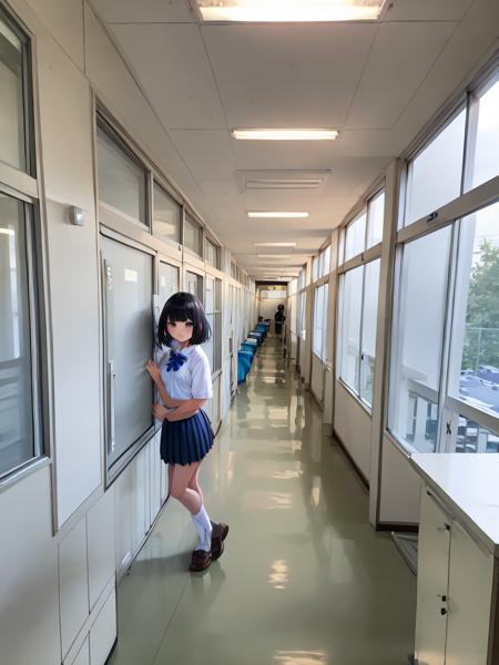 学校 School Building Scenery LoRA test5_ep8