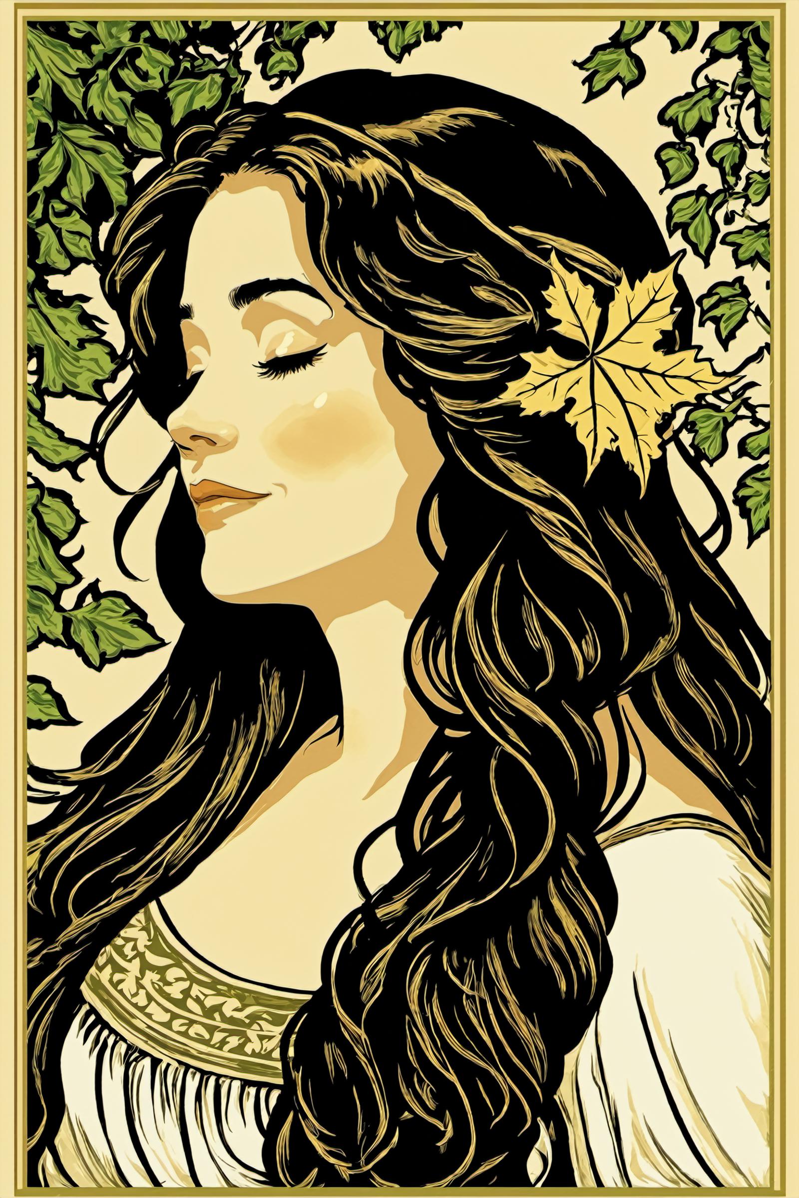 Inspired by Mucha (Art Nouveau) image by duskfallcrew