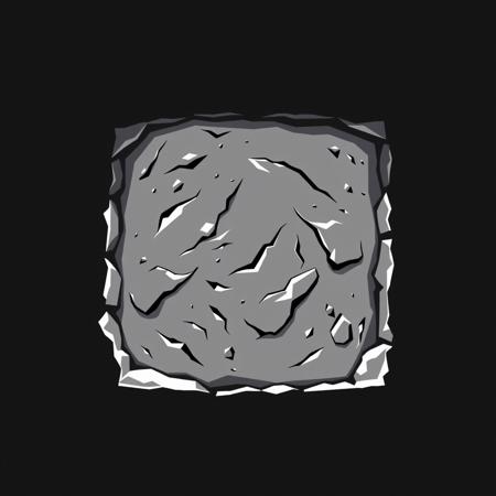 a overhead view of a piece of flat dirt, in a black and white lineart style as a tile from a video game tileset, viewed directly from overhead, flat 2D minimalist style, black and white monochrome color pallete, (stylized 2D, vector art), (sqaure 2D tile design), (schematic representation of an closed square cellar trapdoor), (solid colors, thick-linework), white outline, black background, HDR, UHD, overall design is square,