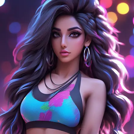 3D Indian Anime Sexy Girl