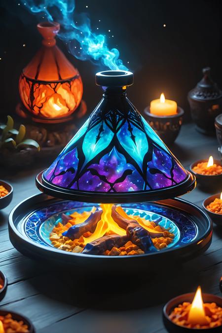 low-poly style (a floating tagine) fusing with (nebula:1.5),  big bang,  moroccan patterns,  ( splash background, :1.1) creature,  horror,  ectoplasm,  ghost,  translucent,  (nightmare),  chaos,  masterpiece,  best quality,  (intricate details),  eldritch,  glow,  glowing,  horror,  ectoplasm,  translucent,  volumetric lighting,  unique,  dynamic,  dutch angle,  35mm,  anamorphic,  lightroom,  cinematography,  film,  HDR10,  8k hdr,  iris photo,  nature,  ((cinematic)),  RAW,  color graded portra 400 film,  remarkable color,  . low-poly game art,  polygon mesh,  jagged,  blocky,  wireframe edges,  centered composition
, Tagine, <lora:TagineXL:1.0>