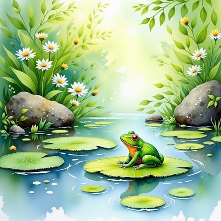 Watercolor style for Flux V1