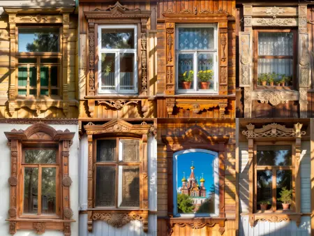 Russian ornate woodwork, Window Frames, Nalichniki