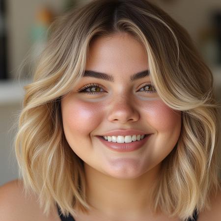 Round chubby face, perfect imperfection for FLUX V1