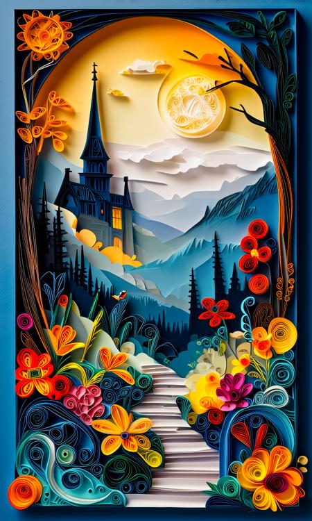 ORIGINAL PROMPT: An artwork done in the style of (Konstantin Makovsky:1.4), as a (paper quilling:1.6).
An evocative and detailed random scene that best depicts the Noir genre.
PRODUCTION PROMPT: Original prompt was used.