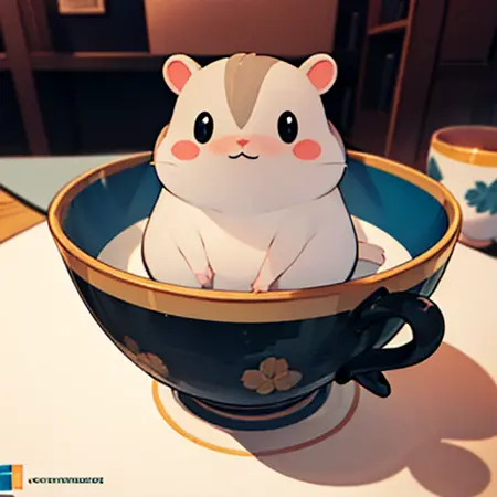 杯中的仓鼠（莫名成了可汗）hamster in cup