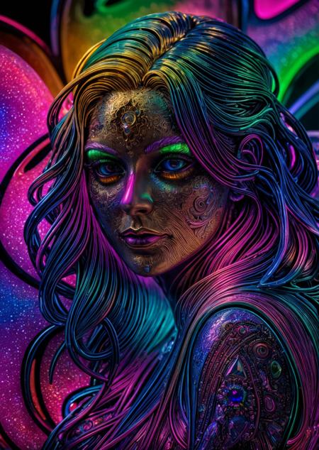 abstract esoteric [image:background:0.55], polychromatic neon, vivid iridescent enamel,  weird, death, complex and intricate, [engraved statue, jewel encrusted:0.5], [ornate, elaborate:0.8], (detailed light, soft lighting, side lighting, reflected light), <lora:detail_slider_v4:3>,  <lora:microcosm_v01:0.4>