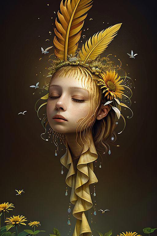 Surrealistic portraits in style of Naoto Hattori image by LaCaro