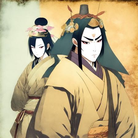 anime A nobody from the Edo Period is dressed as the Shogun (ShogunNobody style:1) <lora:djzShogunNobody:0.8)