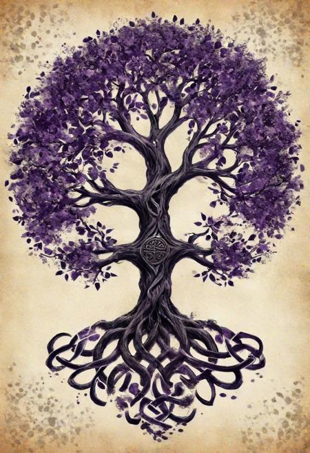 the celtic tree of life, black and dark violet, FastNegativeV2, ral-dissolve,