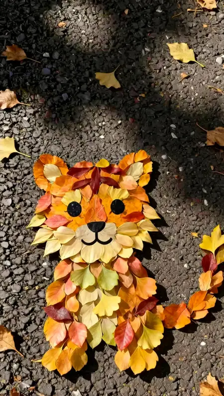 树叶拼图风格 Leaf puzzle style For QwenImage