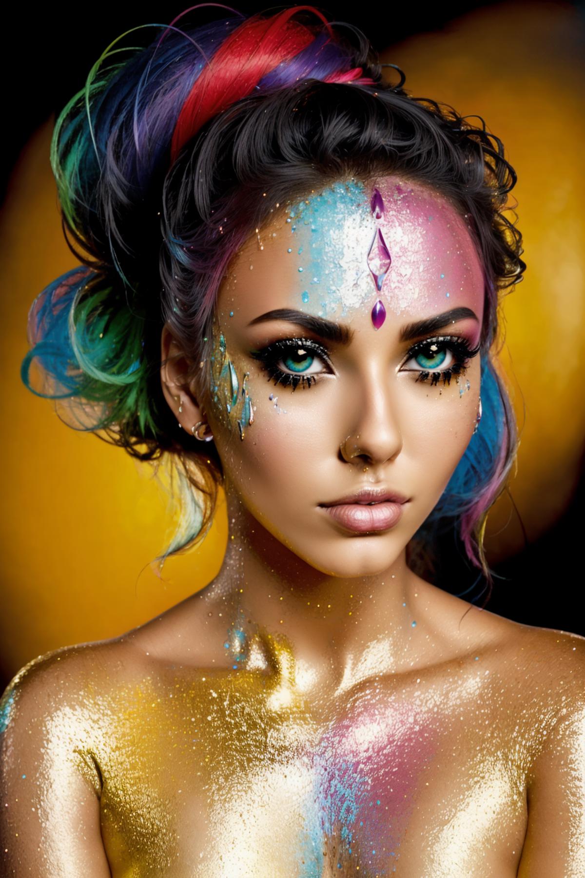 Glitter Body Paint SD 1.5 Style LoRA image by getphat