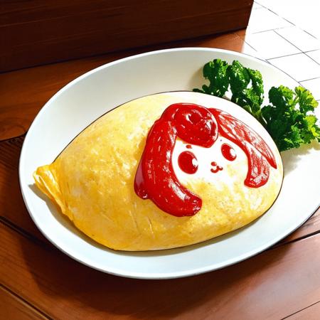 food Omelette ketchup art v1.0