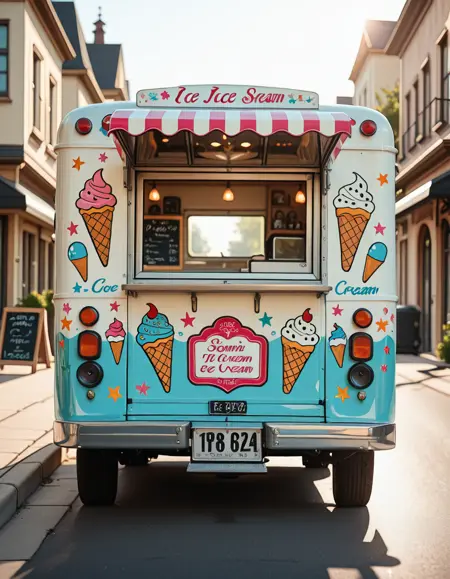 ice cream truck illu