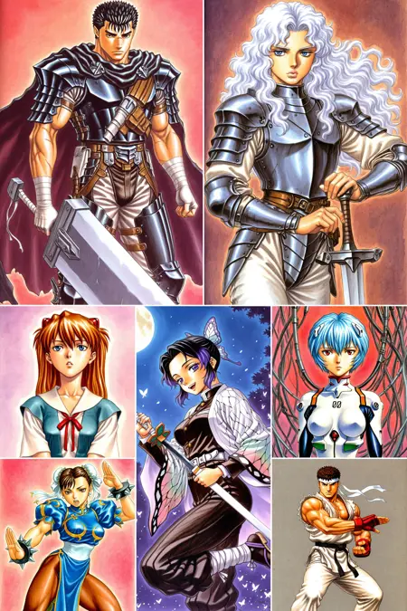 [illustrious XL][Manga] Kentaro Miura/三浦健太郎，《Berserk》/《剑风传奇》guts - Artist Style