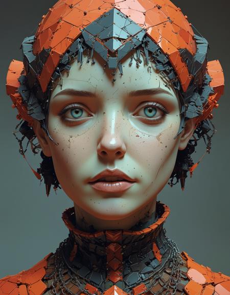 ([by Harry Clarke|by Geof Darrow]:1.5), (Low-poly style, low-poly game art, polygon mesh, jagged, blocky, wireframe edges, centered composition,:0.5)