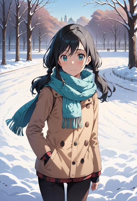 aahina, medium hair, black hair, low twintails, aqua eyes, small breasts, black choker, collarbone, bare shoulders, hood down, hooded jacket, white hoodie, sleeveless, short shorts, blue shorts