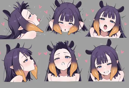 Multiple Ahegao Expressions Reference I Miscellaneous Concept I IllustriousXL and NoobAI