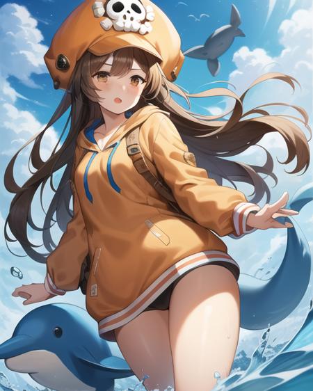 1girl,MayMS,anchor, dolphin, beautiful, masterpiece, best quality,  <lora:MayMS:1>