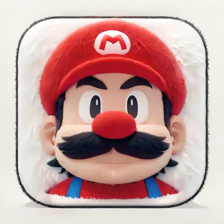 Plush square icon 毛绒方圆图标