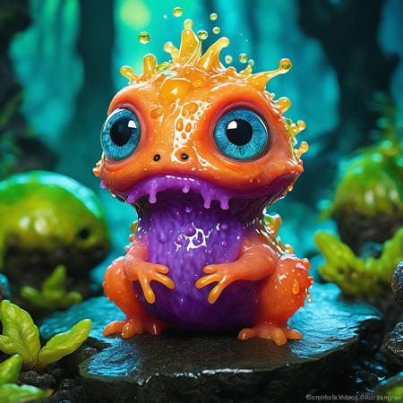 <lora:add-detail-xl:2.0>, victoria francs, detailed expressive eyes, fantasy style, the clever and quirky gelatinous nutbop sprindles with its perlyfumed eyes and the iconic slime-spewing zibberzang, here you see it gleefully lorbsladdering on a gibberflame made of snoiler amidst the surreal dreamscape of planet stirpculb, dark fantasy, colorful, masterpiece, best quality, professional artwork