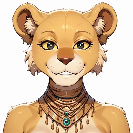 Cleo (between the Lions)