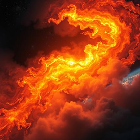 Flare, Incredible Fire, Outer-space, The Heat Death of the Universe, Fantastical Flames, Abstract, Glorious Holy Powers, High Definition
