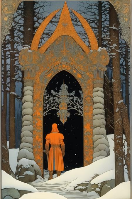 <lora:Ivan Bilibin Style:1>Ivan Bilibin Style - the guard at the gate to the land of faire