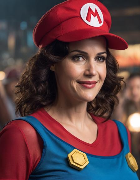 cinematic photo Portrait of  (((ohwx woman))) as super Mario, red hat, fantasy, highly detailed, digital painting, artstation, concept art, sharp focus, illustration, art by Tony Sart and artgerm and randy vargas  <lora:gugino_lora_sdxl_v1-000008:1> . 35mm photograph, film, bokeh, professional, 4k, highly detailed