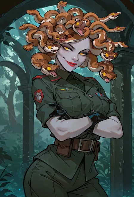 Dr. Myrra Rhodes  (DC Nation's Creature Commandos) [Human /Medusa]