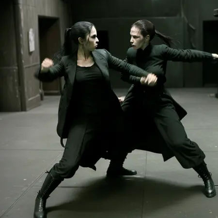 Fight Posing (Trained on "Matrix" Movies)