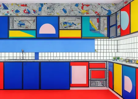 XSArchi_136Memphis Style interior孟菲斯风室内