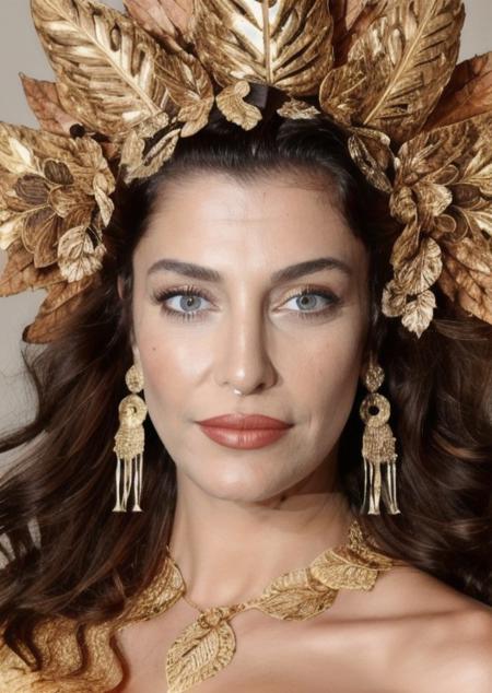 Masterpiece, beautiful deniz_akkaya, drill hair, wearing gold laced dress, autumn, leaves, trees, best quality, samdoesarts, portrait, intricate detail, relaxing, brown eyes, headdress, detailed eyes, big pupils, brown eyes
 <lora:deniz_akkaya-000008:0.9> <lora:depth_of_field_slider_v1:8>