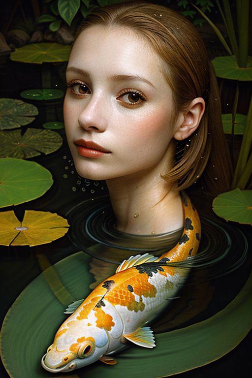 Surrealistic portraits in style of Naoto Hattori image by LaCaro