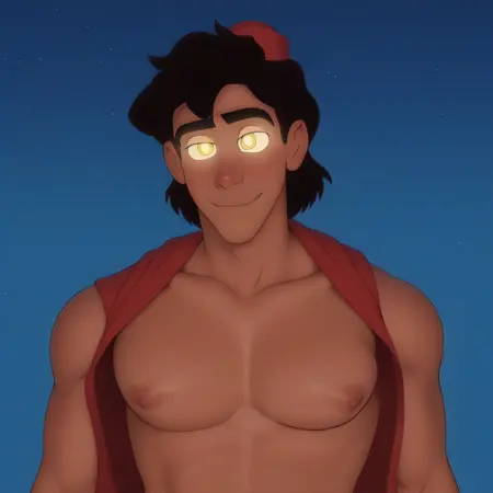 Aladdin ( hypnotized shining yellow eyes )
