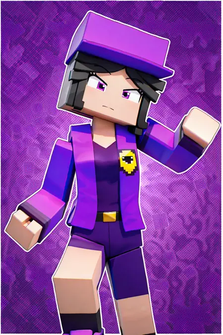 Purple Girl (Zamination/Fazbear and Friends/Five Nights at Freddy's/Fnaf)